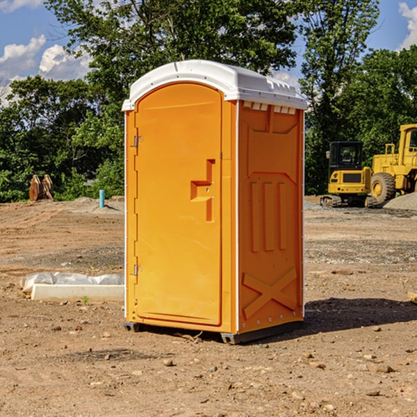 what is the maximum capacity for a single portable restroom in Lucas KS